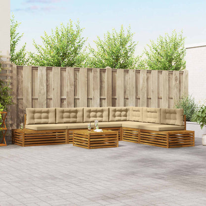 Buiten bankenset met kussen 20 Stuk Natuurlijk en Beige