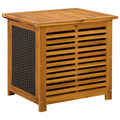 Tuinopslagdoos 185 L Massief Acaciahout 60 x 50 x 56 cm Zwart