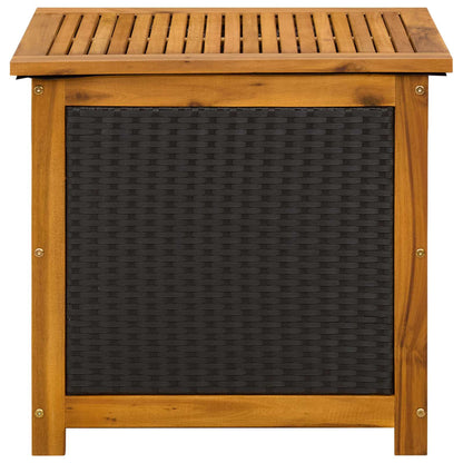Tuinopslagdoos 185 L Massief Acaciahout 60 x 50 x 56 cm Zwart