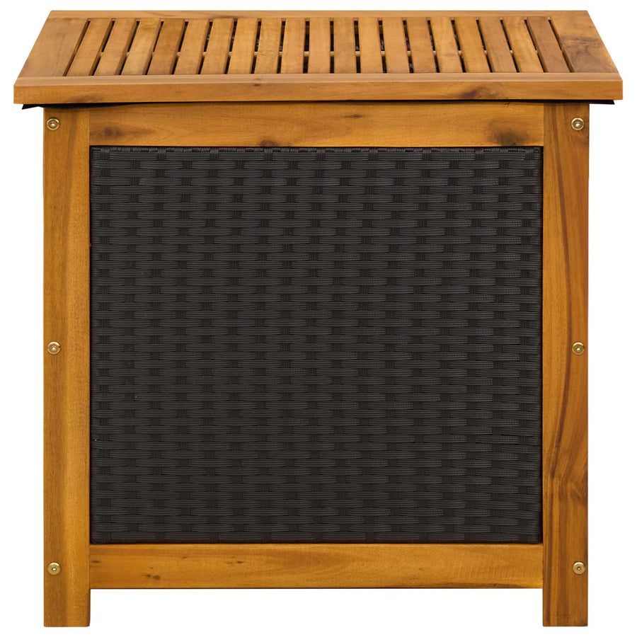 Tuinopslagdoos 185 L Massief Acaciahout 60 x 50 x 56 cm Zwart
