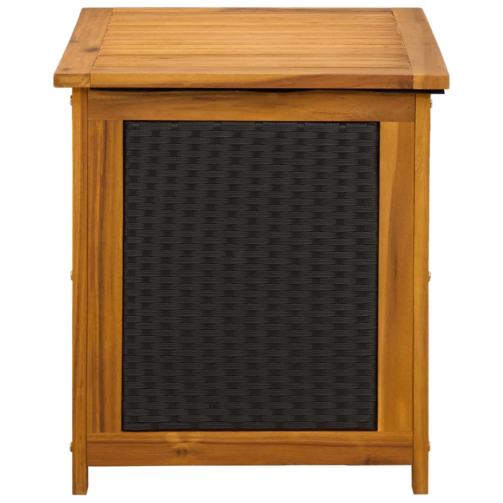 Tuinopslagdoos 185 L Massief Acaciahout 60 x 50 x 56 cm Zwart
