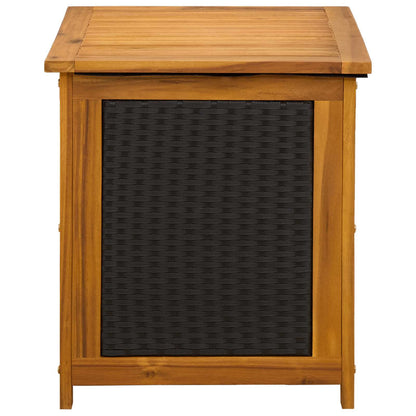Tuinopslagdoos 185 L Massief Acaciahout 60 x 50 x 56 cm Zwart