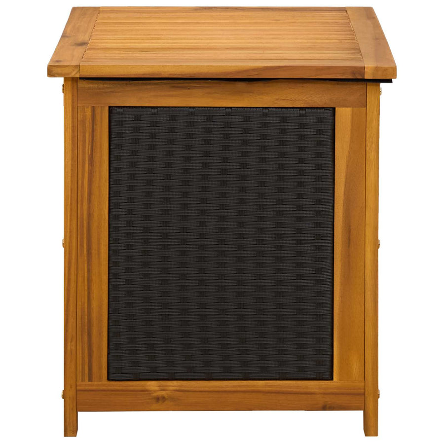 Tuinopslagdoos 185 L Massief Acaciahout 60 x 50 x 56 cm Zwart