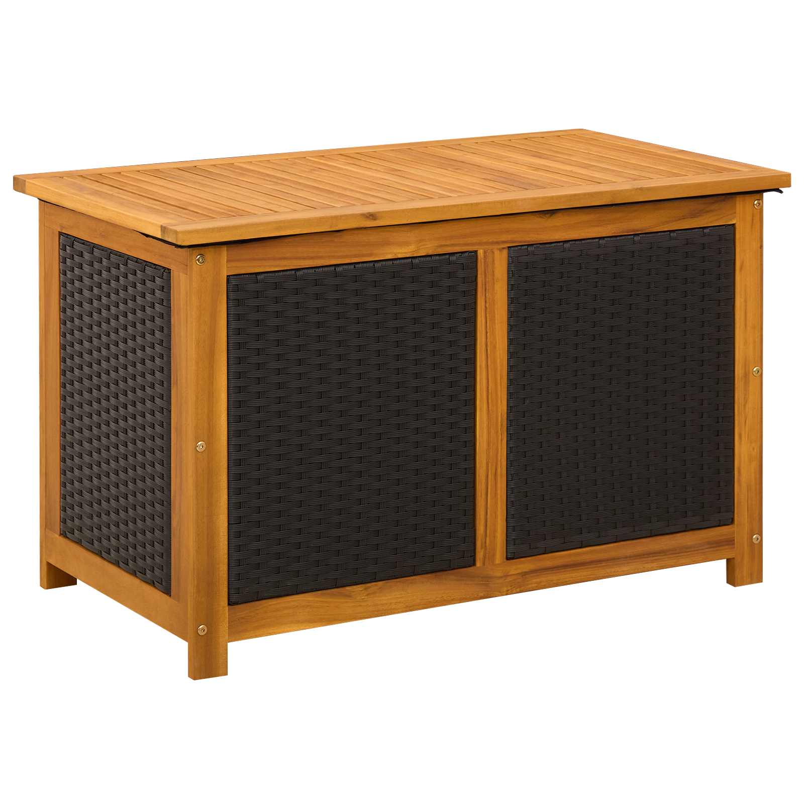 Tuinopslagdoos 185 L Massief Acaciahout 90 x 50 x 56 cm Zwart