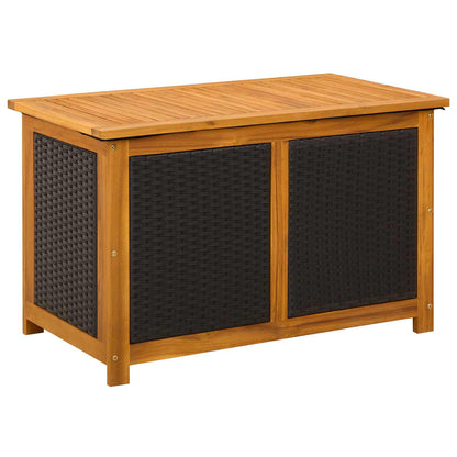 Tuinopslagdoos 185 L Massief Acaciahout 90 x 50 x 56 cm Zwart