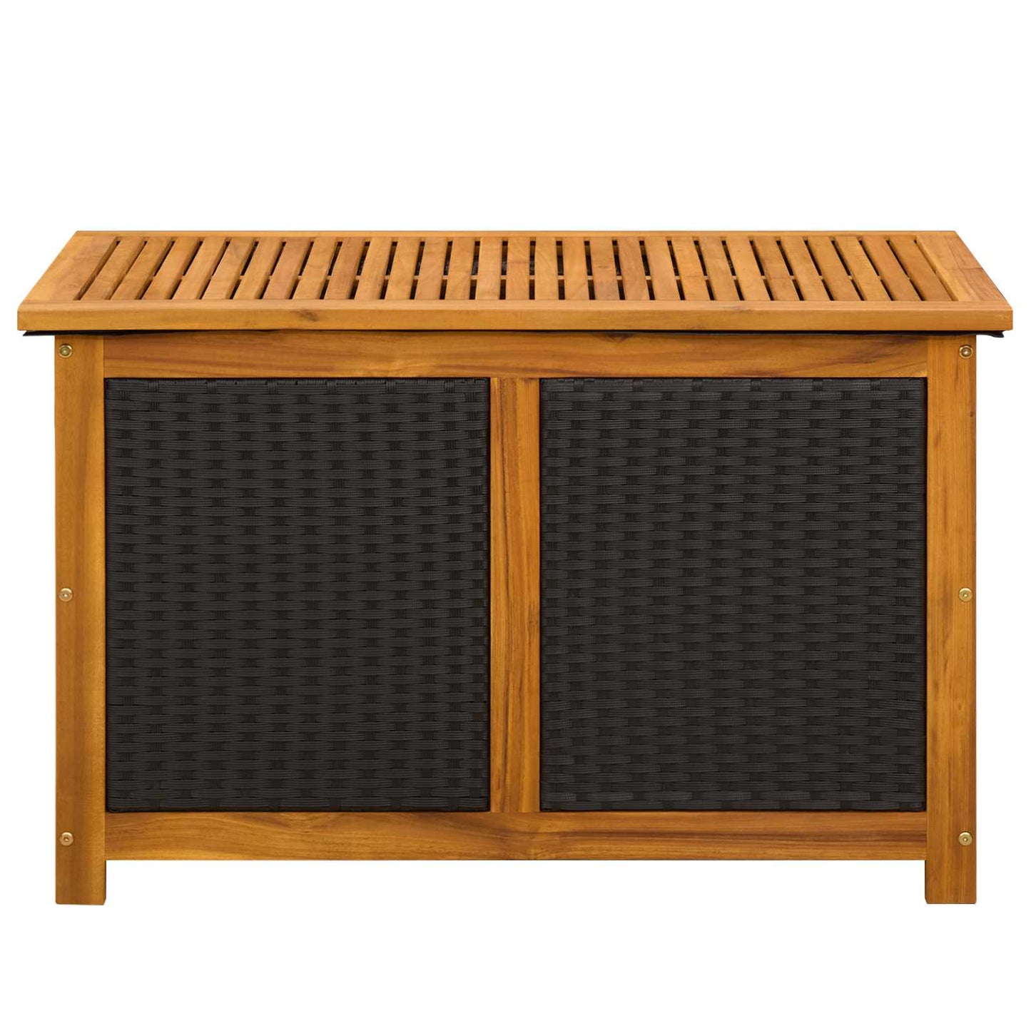 Tuinopslagdoos 185 L Massief Acaciahout 90 x 50 x 56 cm Zwart