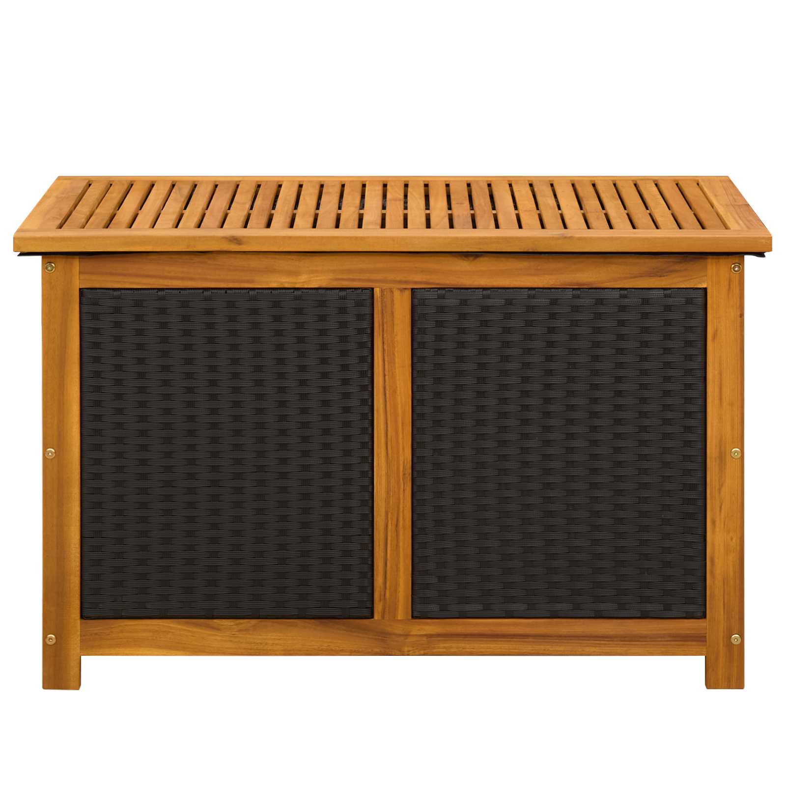 Tuinopslagdoos 185 L Massief Acaciahout 90 x 50 x 56 cm Zwart
