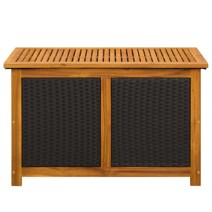Tuinopslagdoos 185 L Massief Acaciahout 90 x 50 x 56 cm Zwart