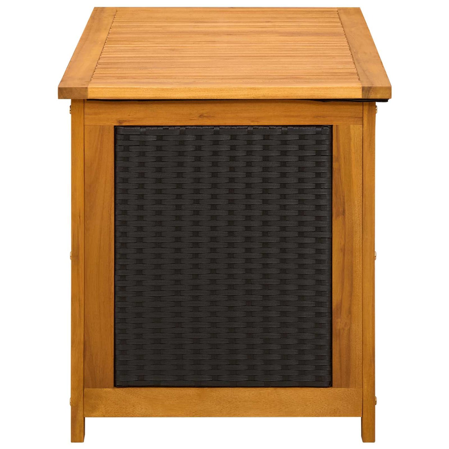 Tuinopslagdoos 185 L Massief Acaciahout 90 x 50 x 56 cm Zwart