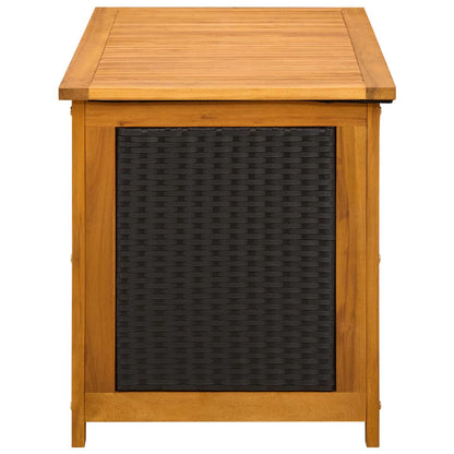 Tuinopslagdoos 185 L Massief Acaciahout 90 x 50 x 56 cm Zwart