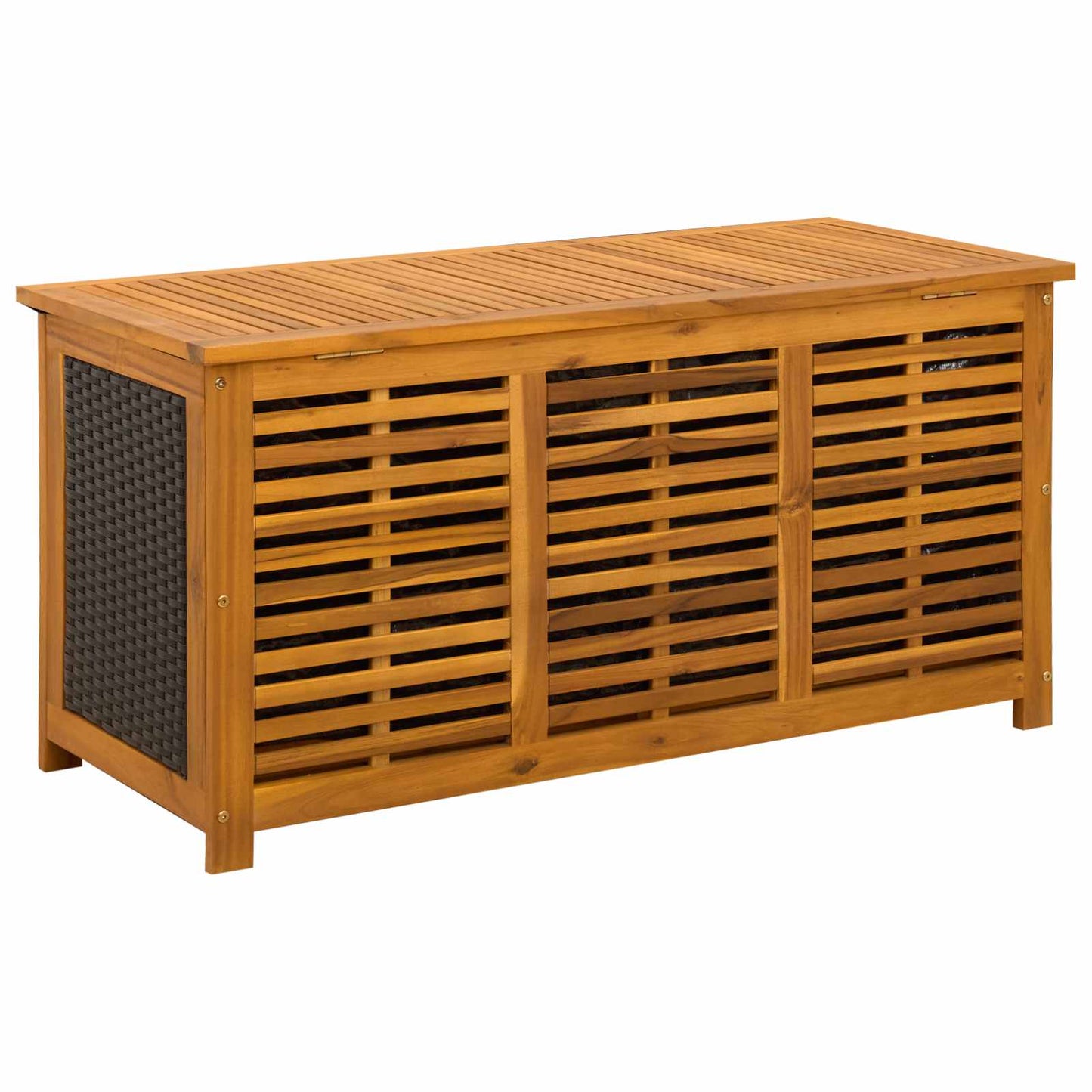 Tuinopslagdoos 185 L Massief Acaciahout 113 x 50 x 56 cm Zwart