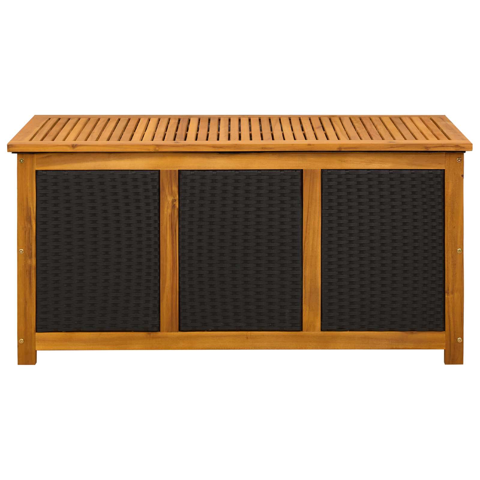 Tuinopslagdoos 185 L Massief Acaciahout 113 x 50 x 56 cm Zwart