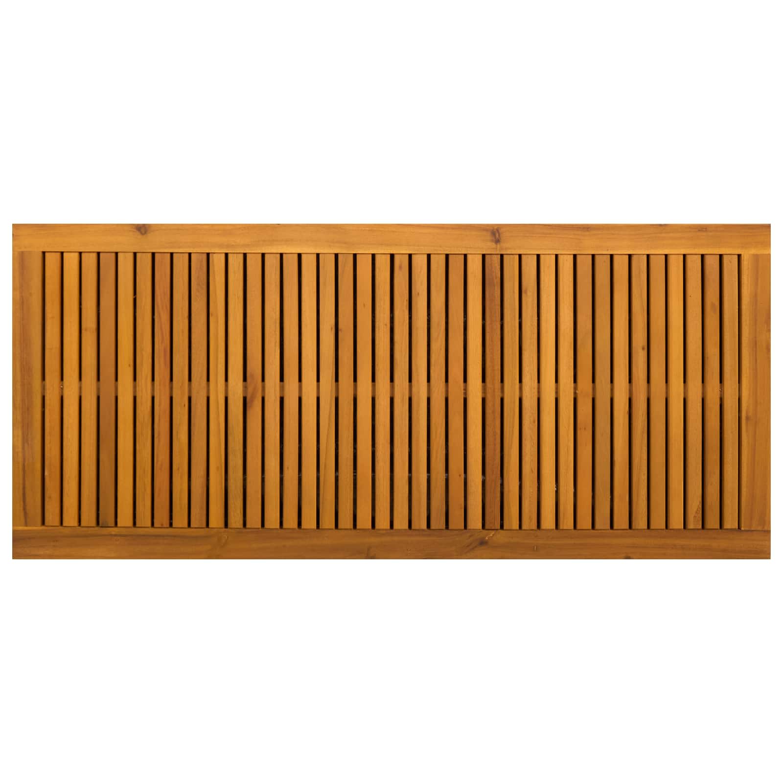 Tuinopslagdoos 185 L Massief Acaciahout 113 x 50 x 56 cm Zwart