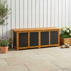 Tuinbox 243L massief acaciahout 150x50x56 cm zwart