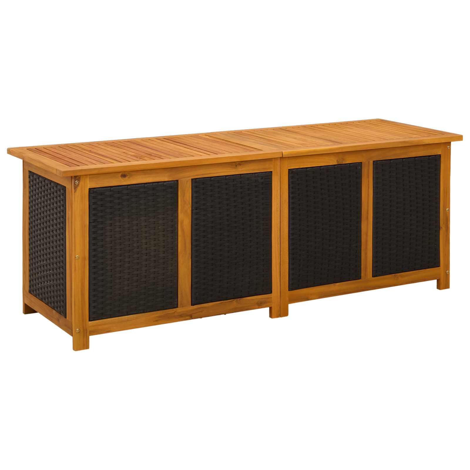 Tuinbox 243 L Massief Acaciahout 150 x 50 x 56 cm Zwart