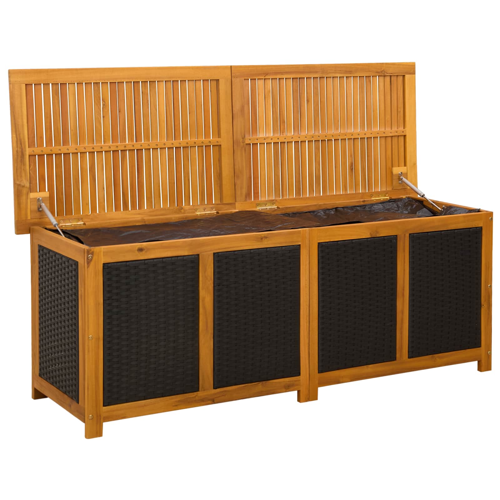 Tuinbox 243 L Massief Acaciahout 150 x 50 x 56 cm Zwart