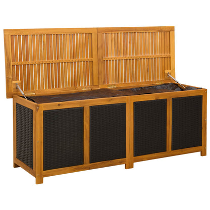 Tuinbox 243 L Massief Acaciahout 150 x 50 x 56 cm Zwart