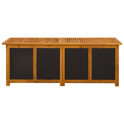 Tuinbox 243 L Massief Acaciahout 150 x 50 x 56 cm Zwart