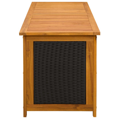 Tuinbox 243 L Massief Acaciahout 150 x 50 x 56 cm Zwart