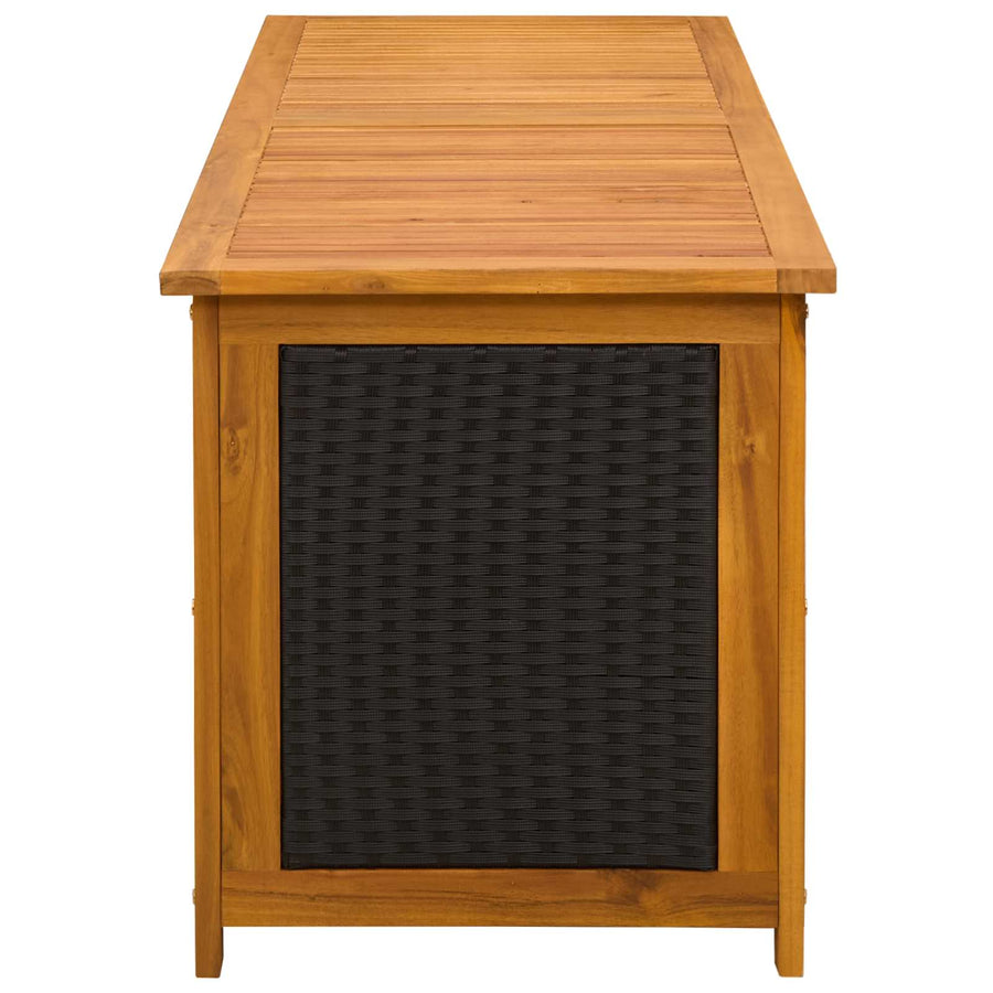 Tuinbox 243 L Massief Acaciahout 150 x 50 x 56 cm Zwart