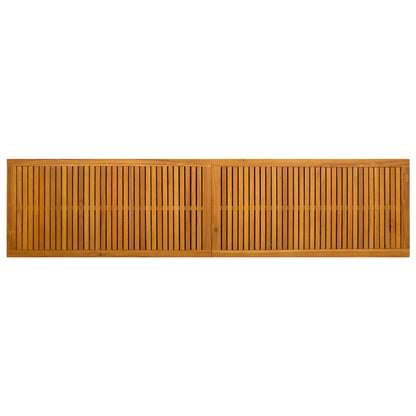 Tuinopslagdoos 185 L Massief Acaciahout 200 x 50 x 56 cm Zwart