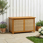 Tuinopbergdoos massief acaciahout 185L 90x50x56 cm beige