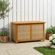 Tuinopbergdoos massief acaciahout 185L 90x50x56 cm beige