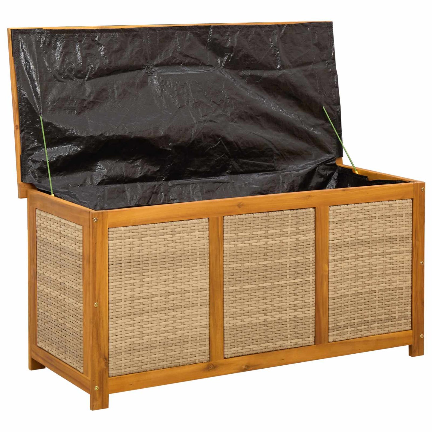 Tuinopslagdoos 185 L Massief Acaciahout 113 x 50 x 56 cm Beige