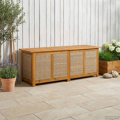 Tuinopslagdoos 185 L Massief Acaciahout 150 x 50 x 56 cm Beige