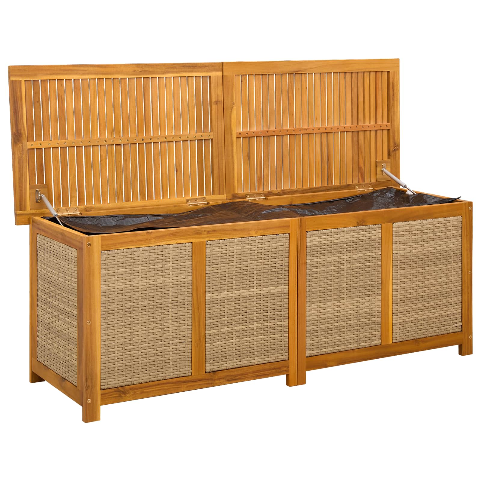 Tuinopslagdoos 185 L Massief Acaciahout 150 x 50 x 56 cm Beige