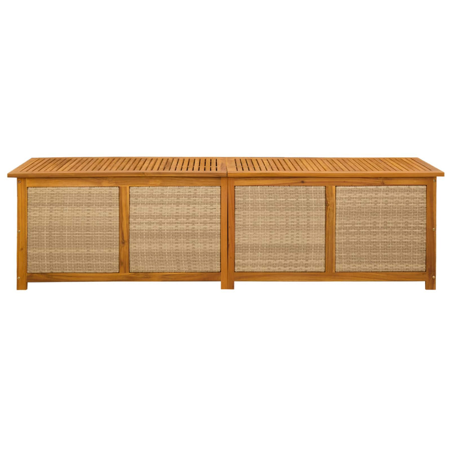 Tuinopslagdoos 185 L Massief Acaciahout 200 x 50 x 56 cm Beige