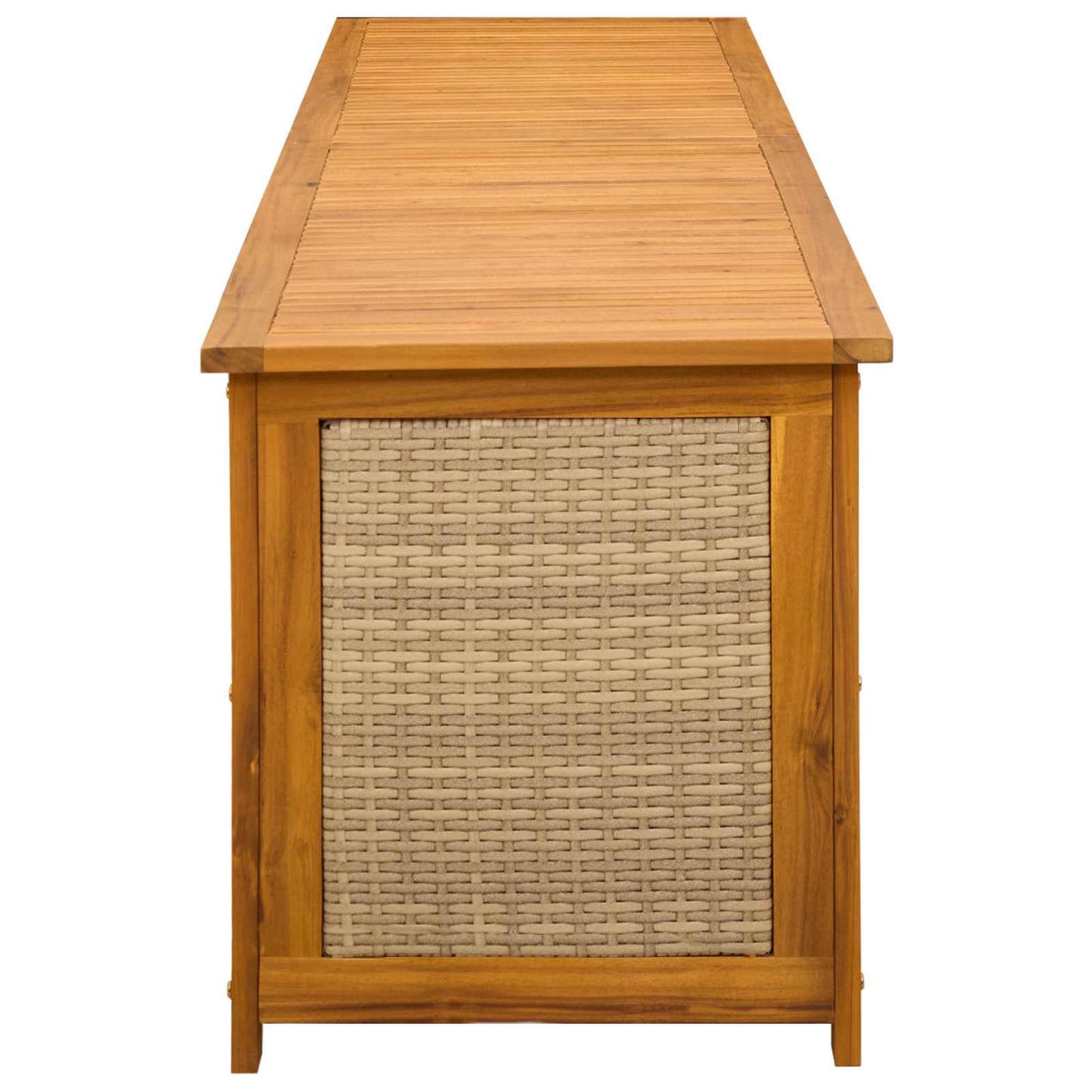 Tuinopslagdoos 185 L Massief Acaciahout 200 x 50 x 56 cm Beige