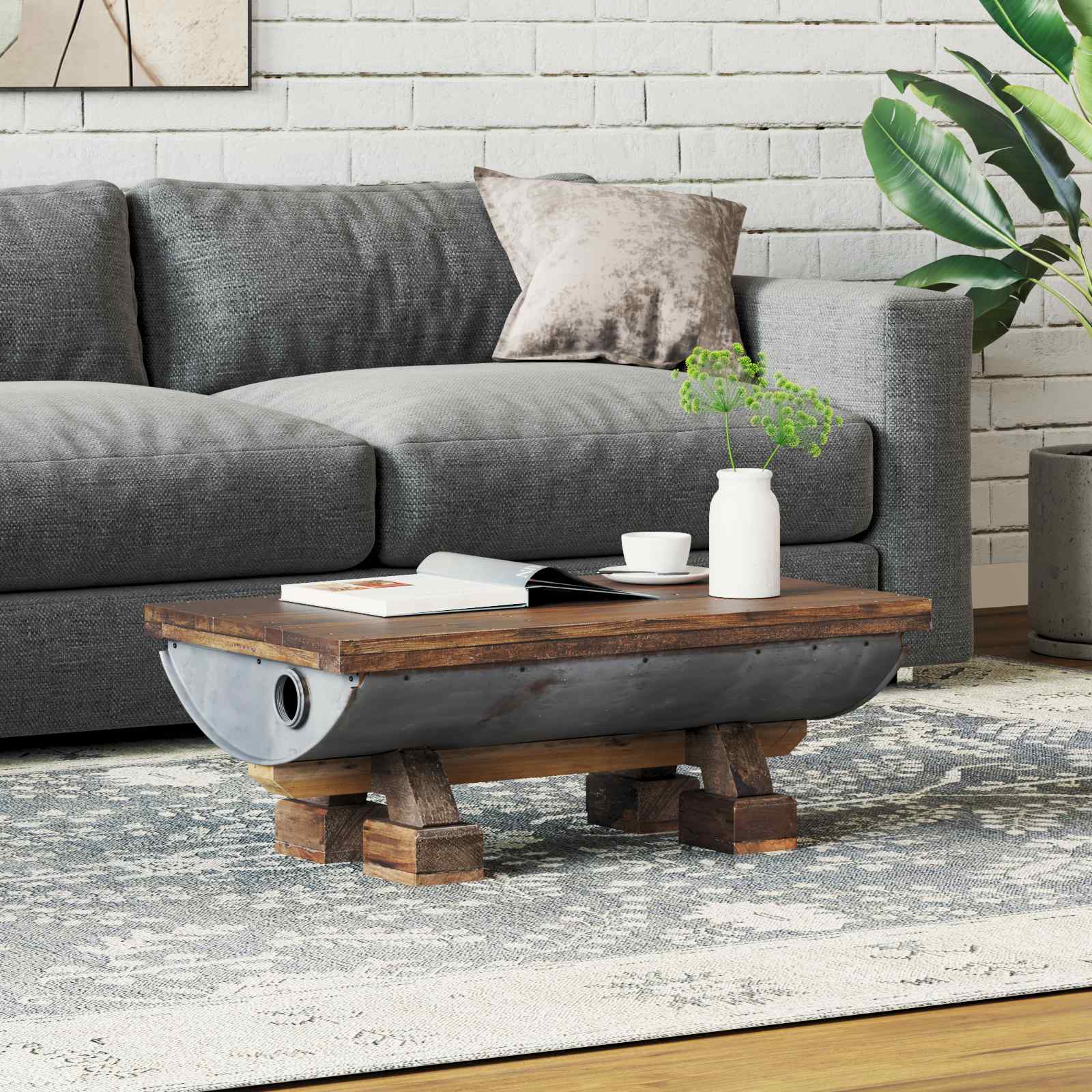 Salontafel Naturel 90 x 50 x 35 cm Hout