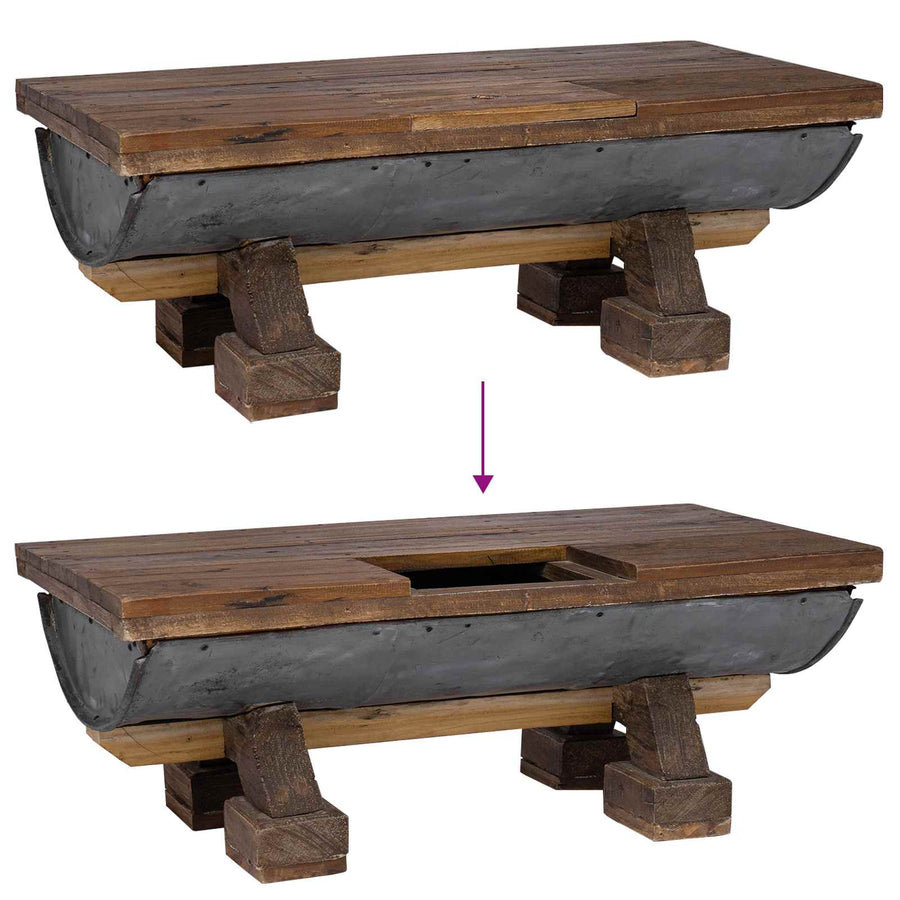 Salontafel Naturel 90 x 50 x 35 cm Hout