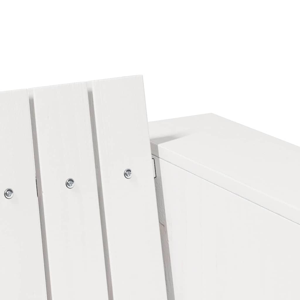 Tuinbank Wit 134 x 60 x 62 cm Massief grenenhout