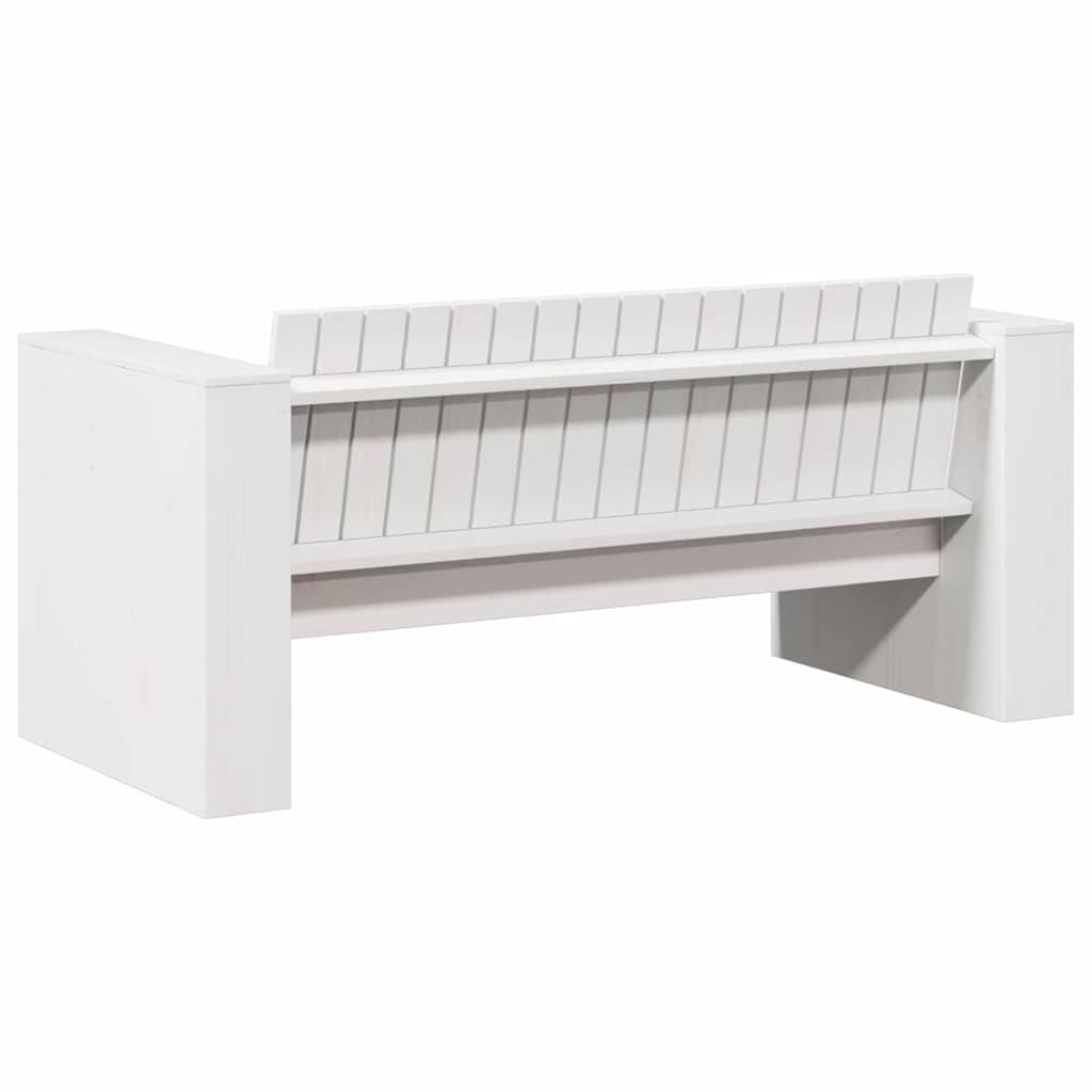 Tuinbank Wit 134 x 60 x 62 cm Massief grenenhout