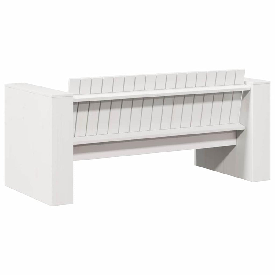 Tuinbank Wit 134 x 60 x 62 cm Massief grenenhout