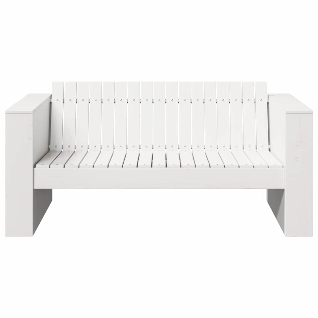 Tuinbank Wit 134 x 60 x 62 cm Massief grenenhout