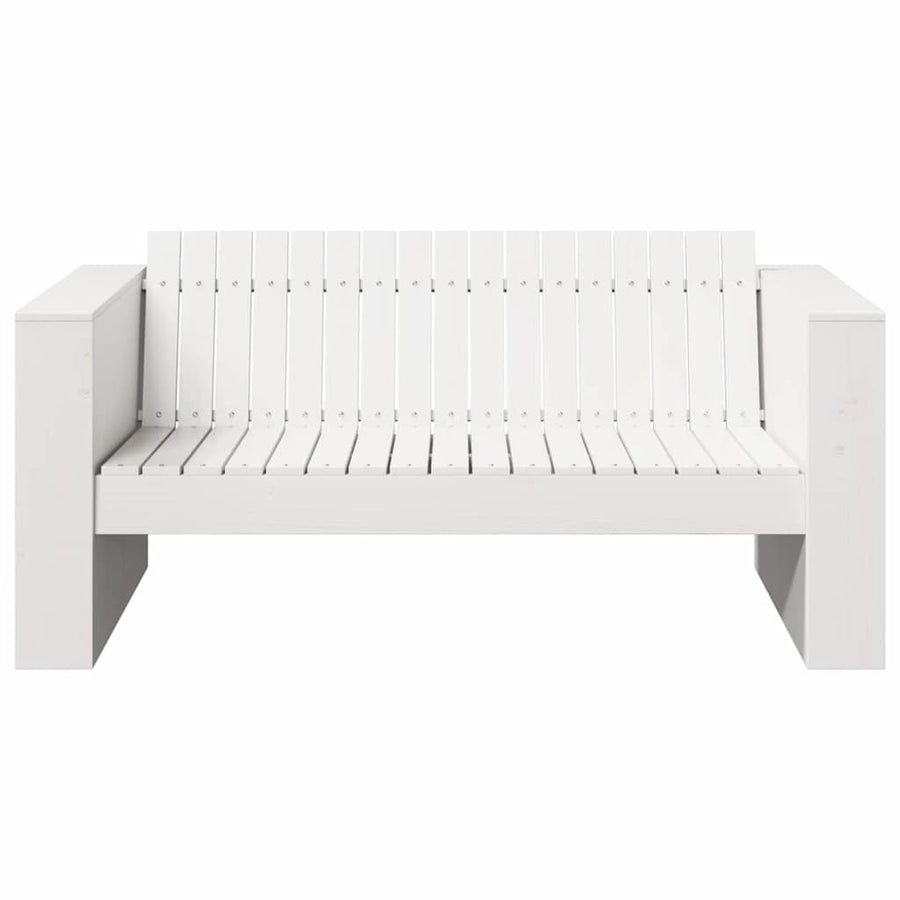Tuinbank Wit 134 x 60 x 62 cm Massief grenenhout