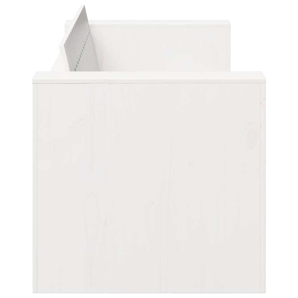Tuinbank Wit 134 x 60 x 62 cm Massief grenenhout
