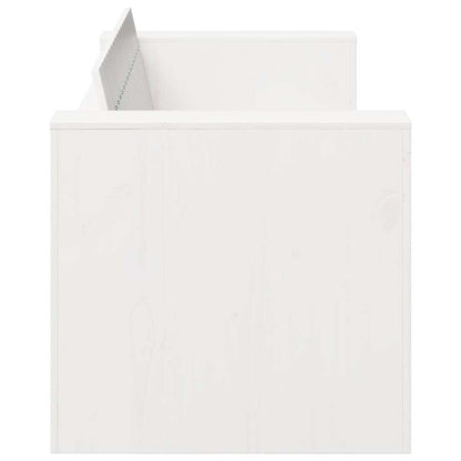 Tuinbank Wit 134 x 60 x 62 cm Massief grenenhout