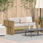 Tuinbank massief grenenhout groen 134x60x62 cm