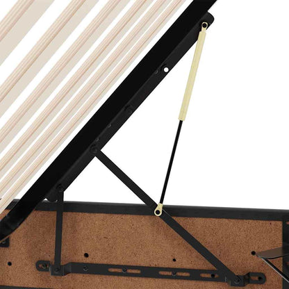 Opslag bed met matras met opslag Zwart 90 x 190 cm Kunstleer