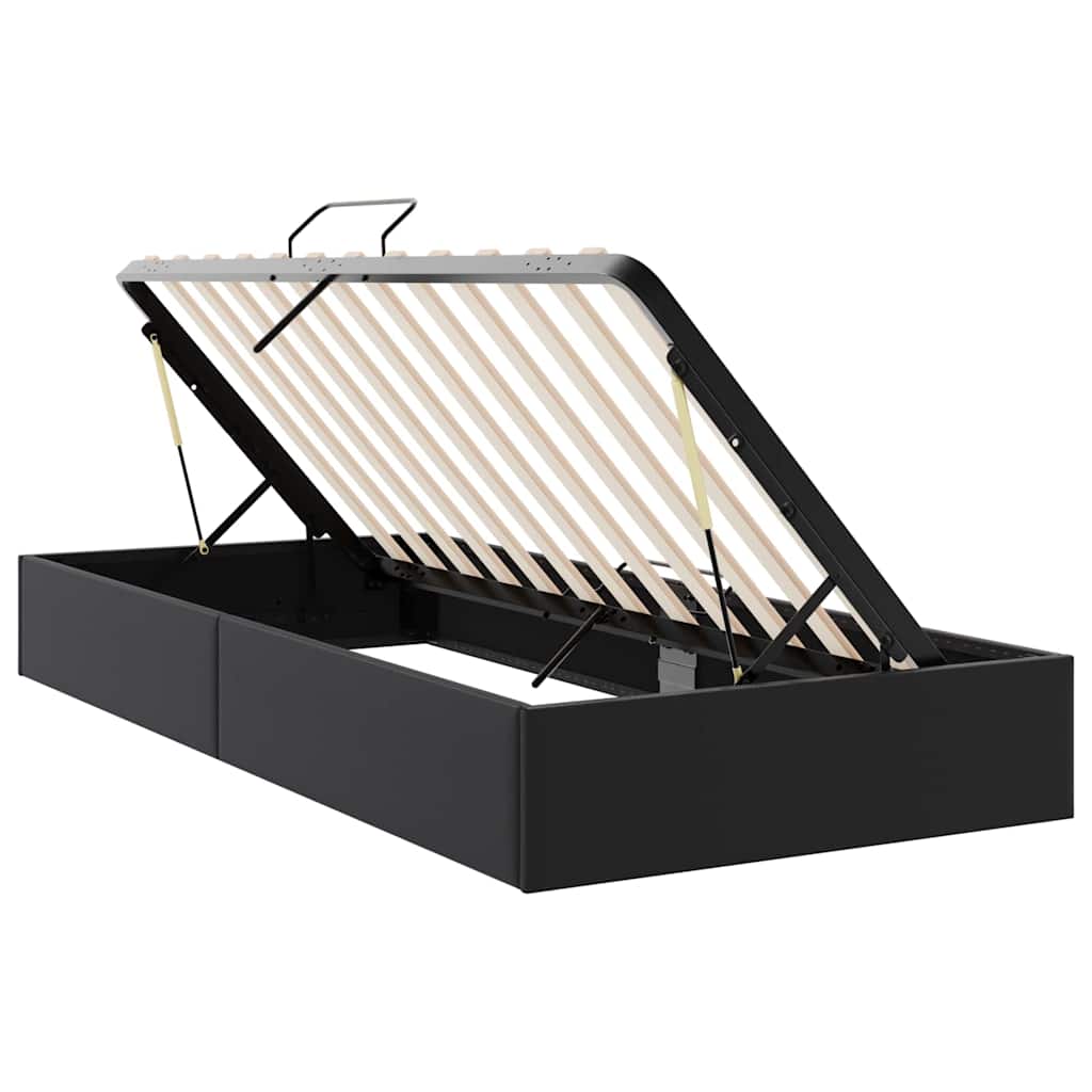 Opslag bed met opslag Zwart 100 x 190 cm Kunstleer