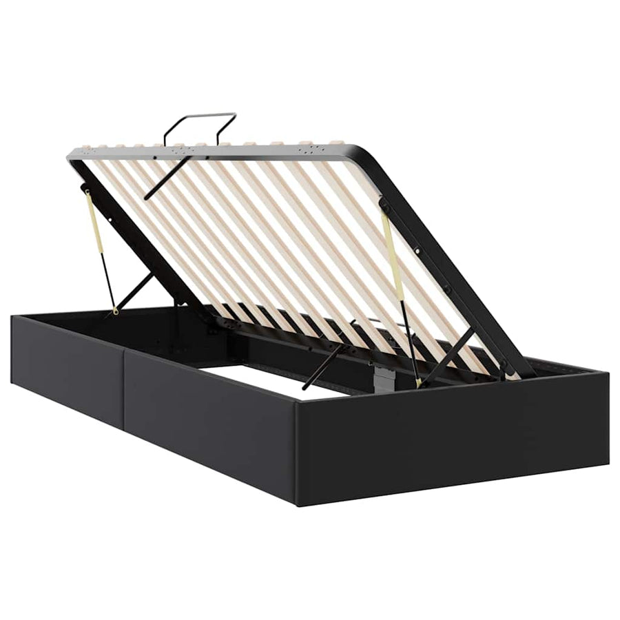 Opslag bed met opslag Zwart 100 x 190 cm Kunstleer