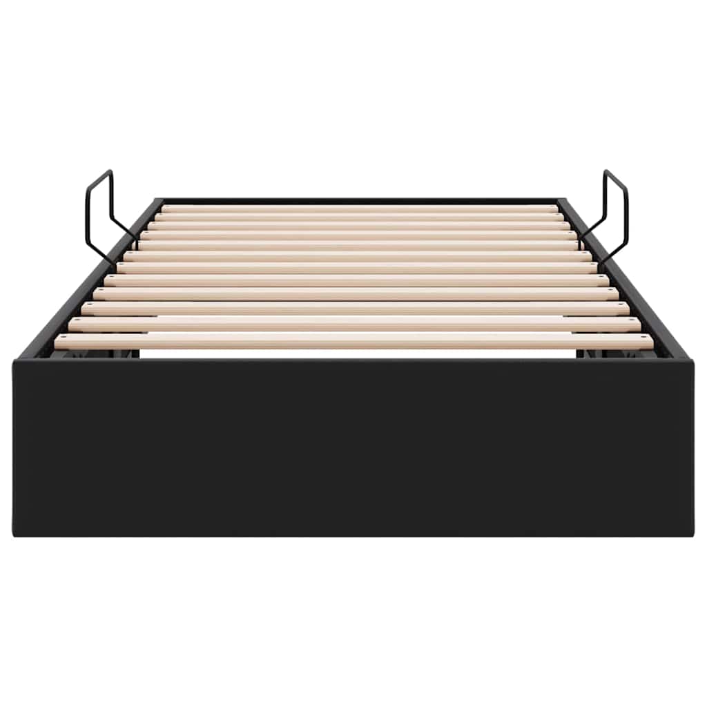Opslag bed met opslag Zwart 100 x 190 cm Kunstleer