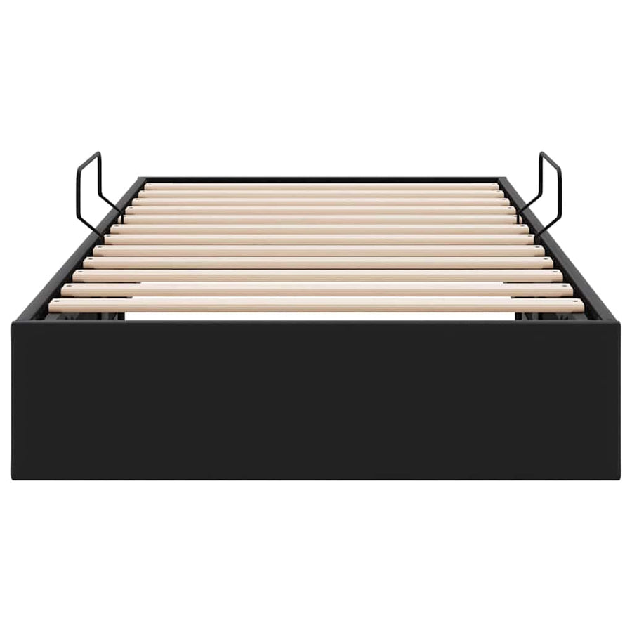 Opslag bed met opslag Zwart 100 x 190 cm Kunstleer