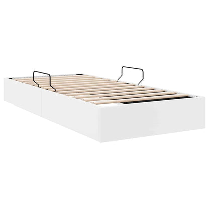 Opslag bed met opslag Puur Wit 100 x 190 cm Kunstleer
