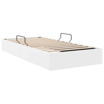 Opslag bed met opslag Puur Wit 100 x 190 cm Kunstleer