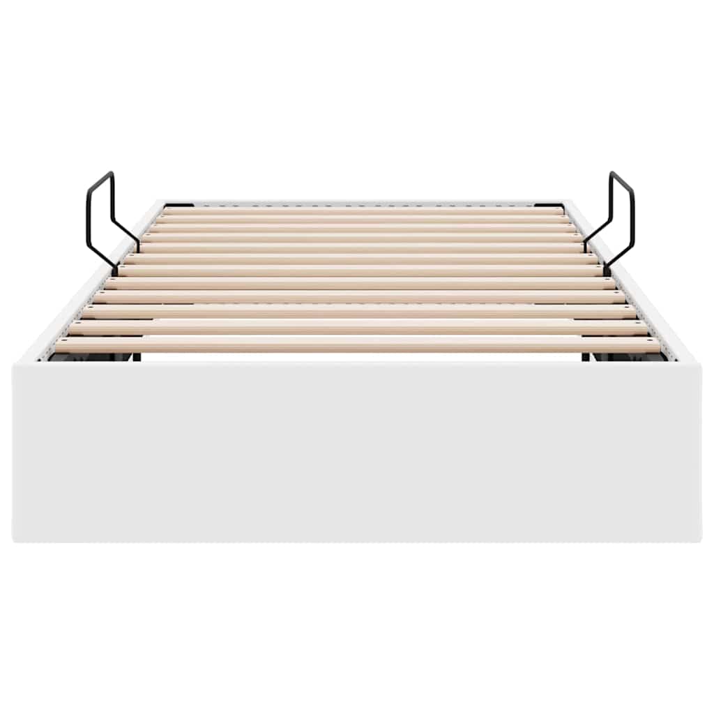 Opslag bed met opslag Puur Wit 100 x 190 cm Kunstleer